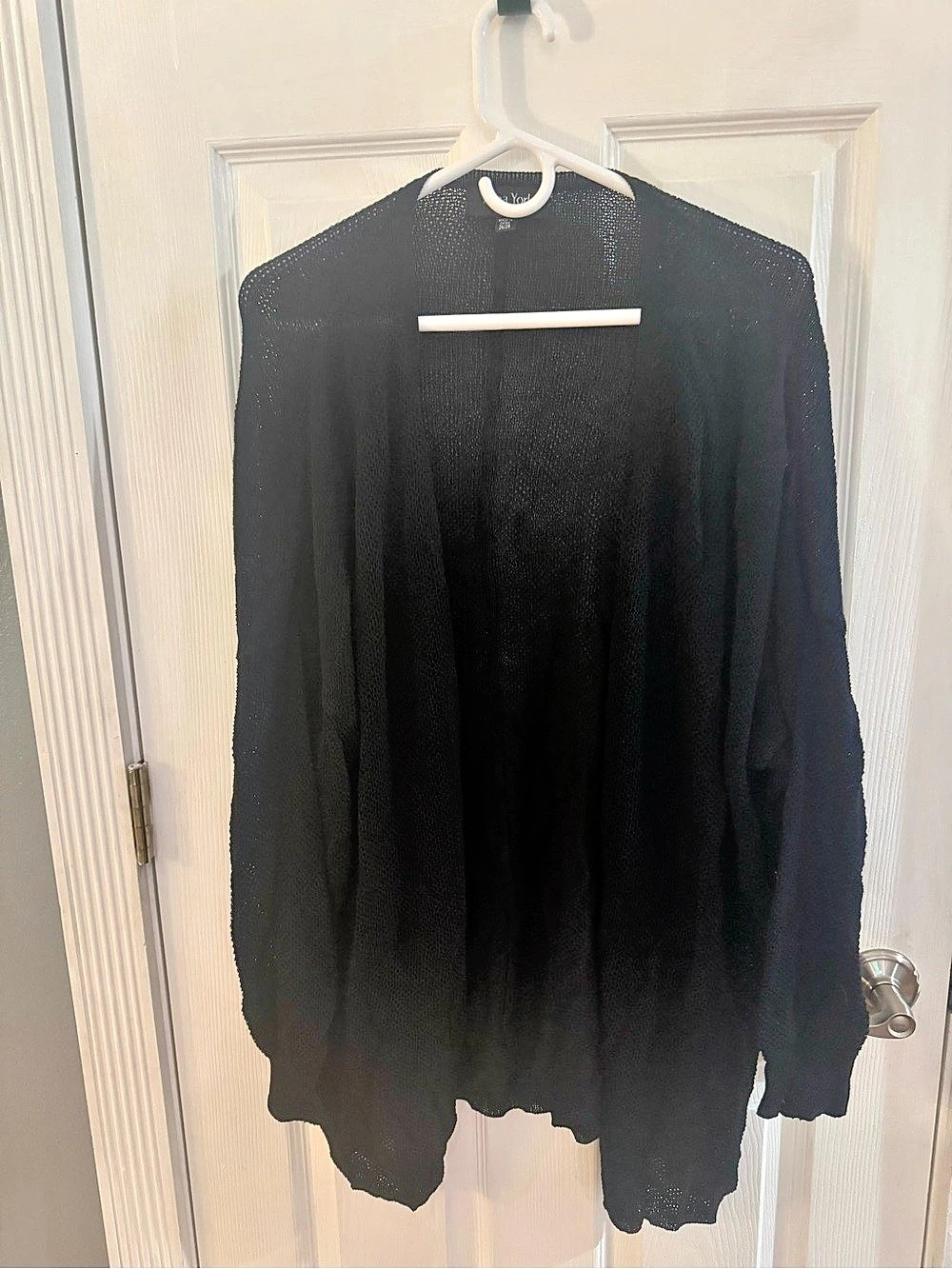 Aria York Black Open Front Cardigan Size 26/28